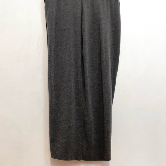 TORRID 1 Plus Size Shirred Tulip Midi Dress Charcoal Gray Short Sleeve Sheath 1X - Picture 12 of 16